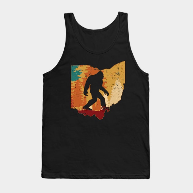 Bigfoot Retro Vintage Sasquatch Ohio Tank Top by ryanjaycruz